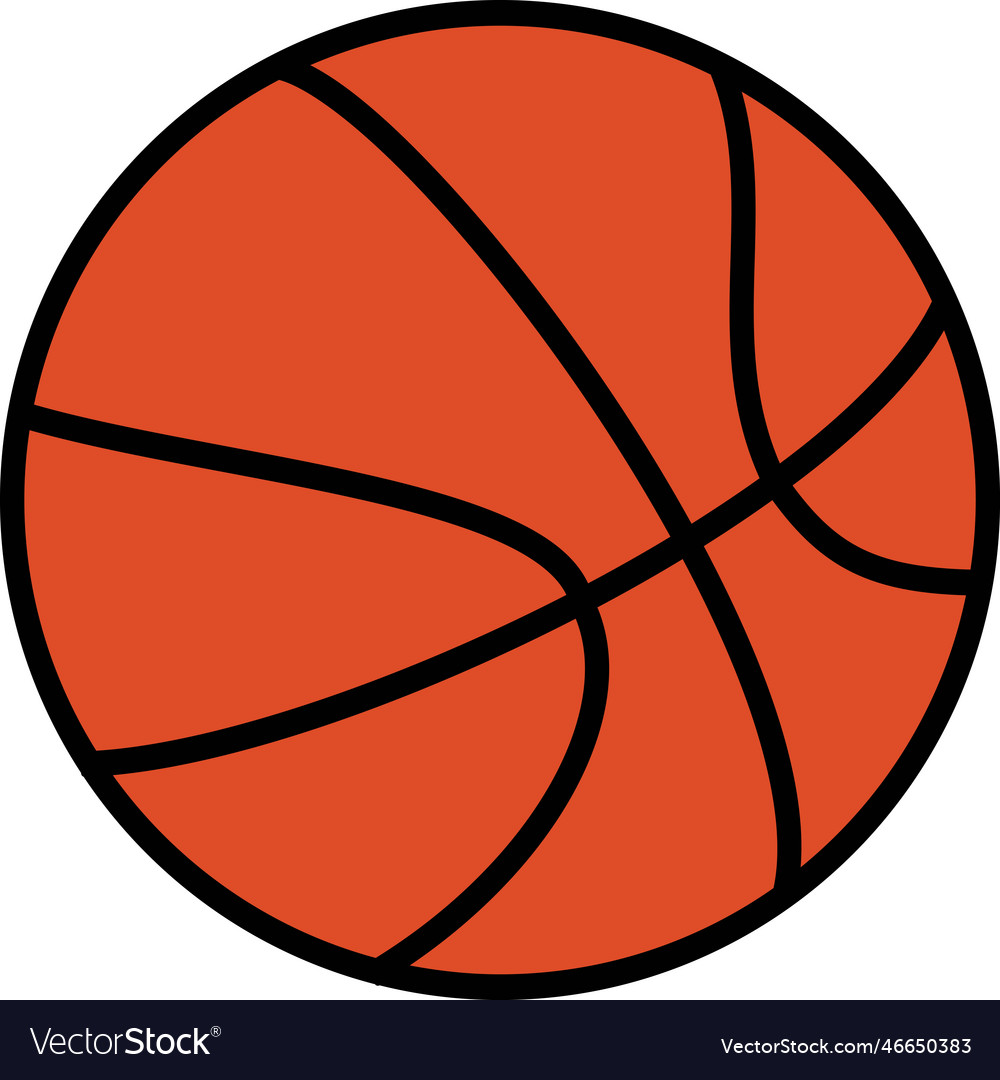 Basketball ball isolated Royalty Free Vector Image