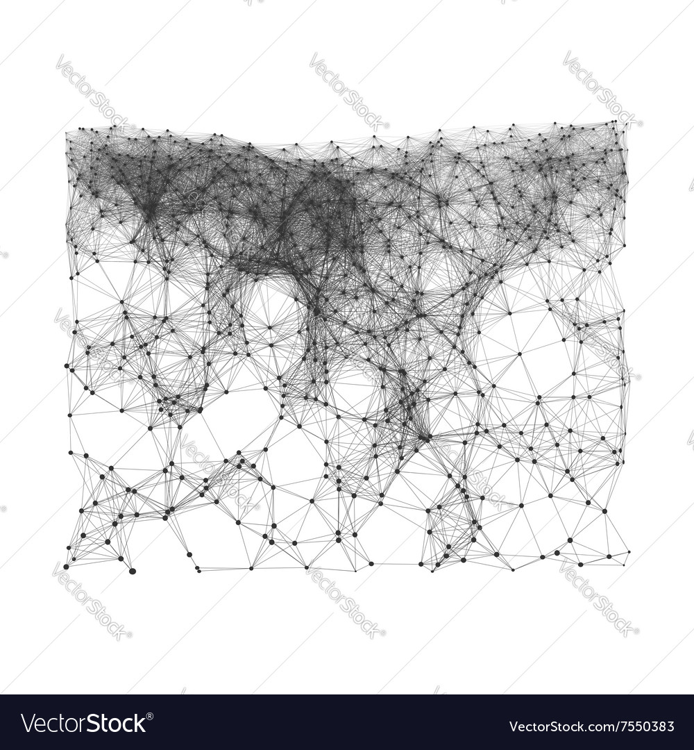 Connection structure wireframe Royalty Free Vector Image