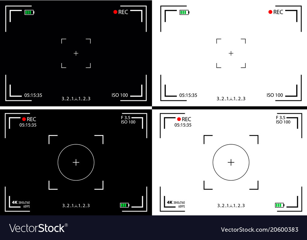 Creative of camera viewfinder Royalty Free Vector Image