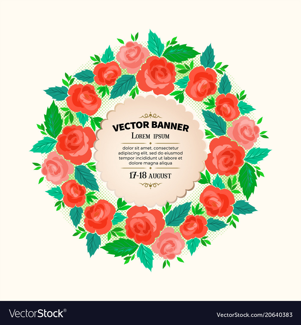 Floral Frame Design Royalty Free Vector Image Vectorstock