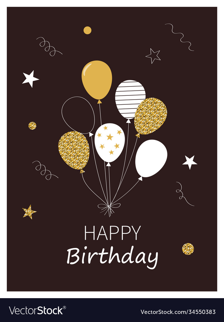 Happy Birthday Card Template Eps 10 Format Vector Image