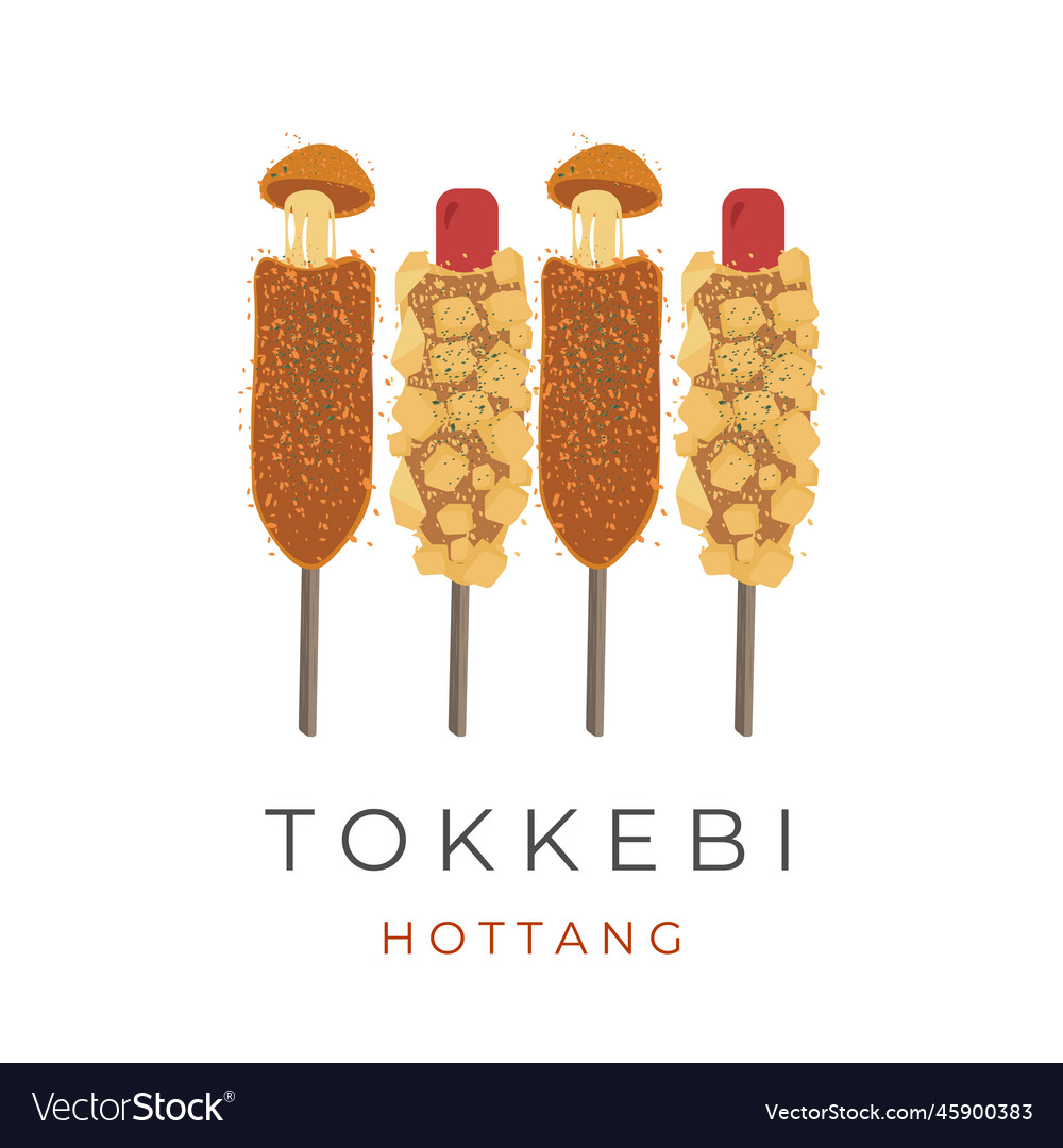 set tokkebi gamja hotdog korean style drawing sticker 15436731 Vector Art  at Vecteezy