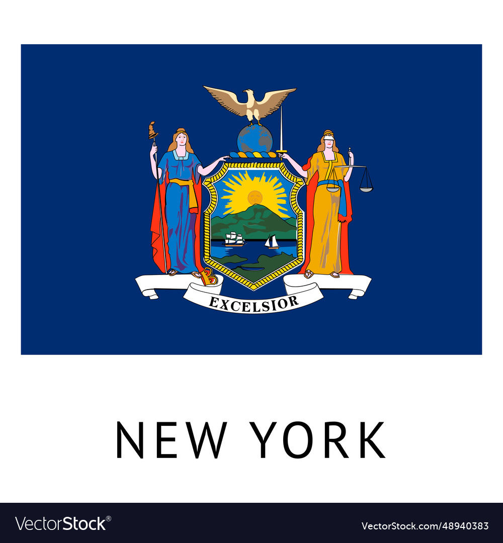 New york state flag Royalty Free Vector Image - VectorStock