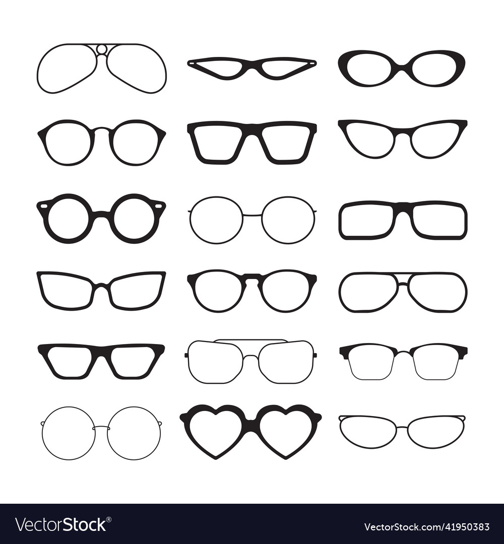 Sunlight glasses fashioned glasses black plastic Vector Image