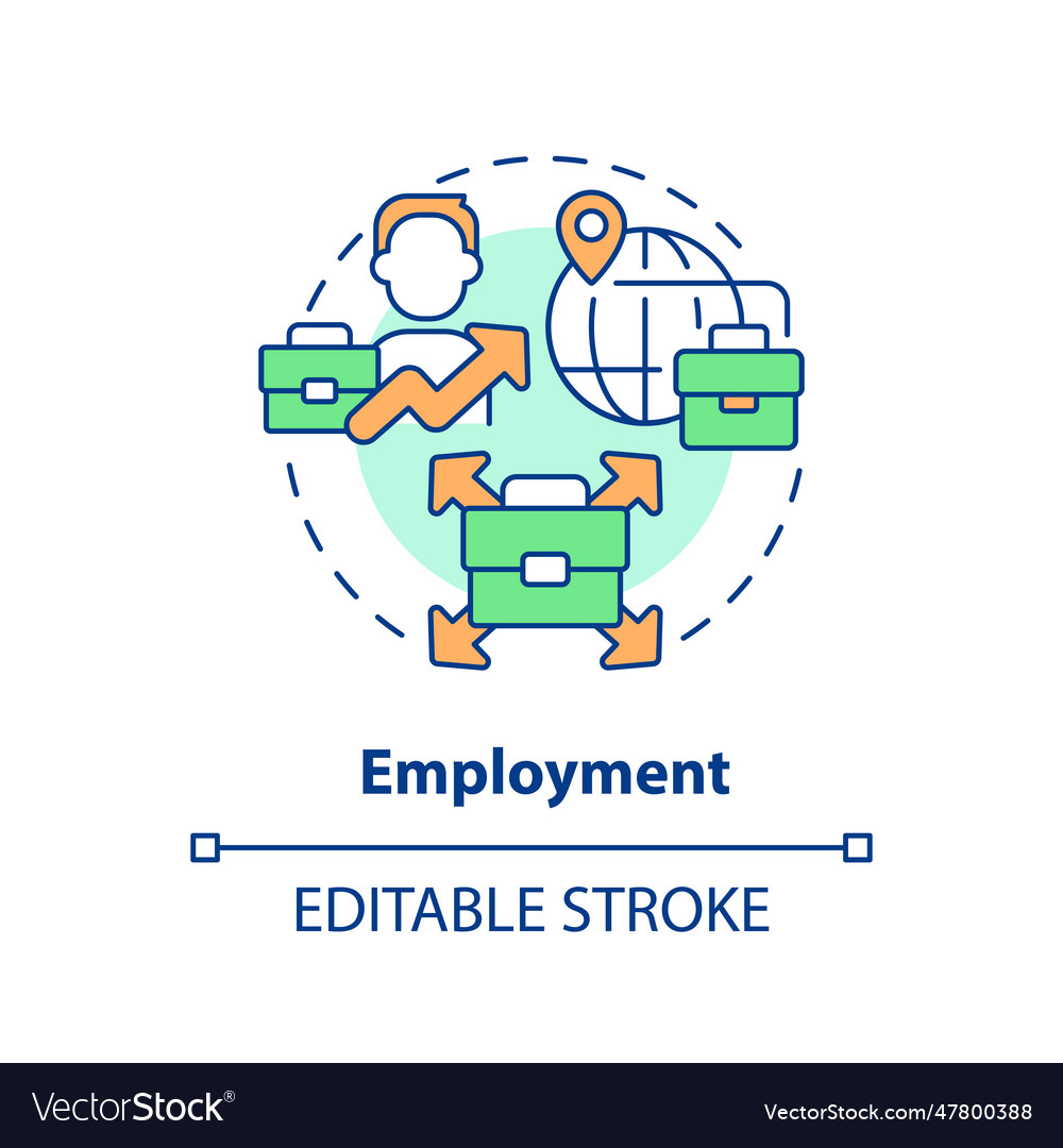 Customizable employment icon fdi concept