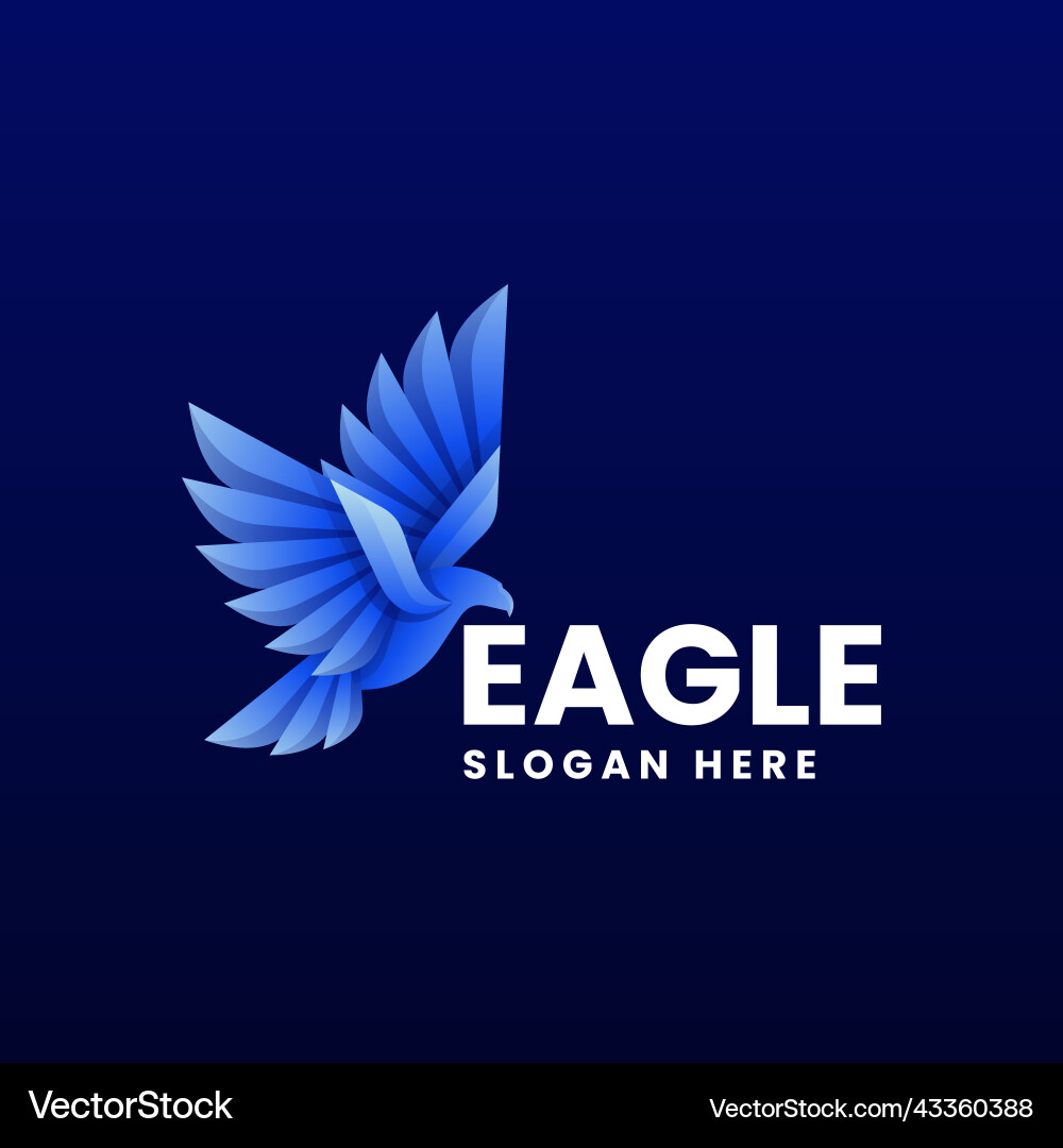 Logo eagle gradient colorful style Royalty Free Vector Image