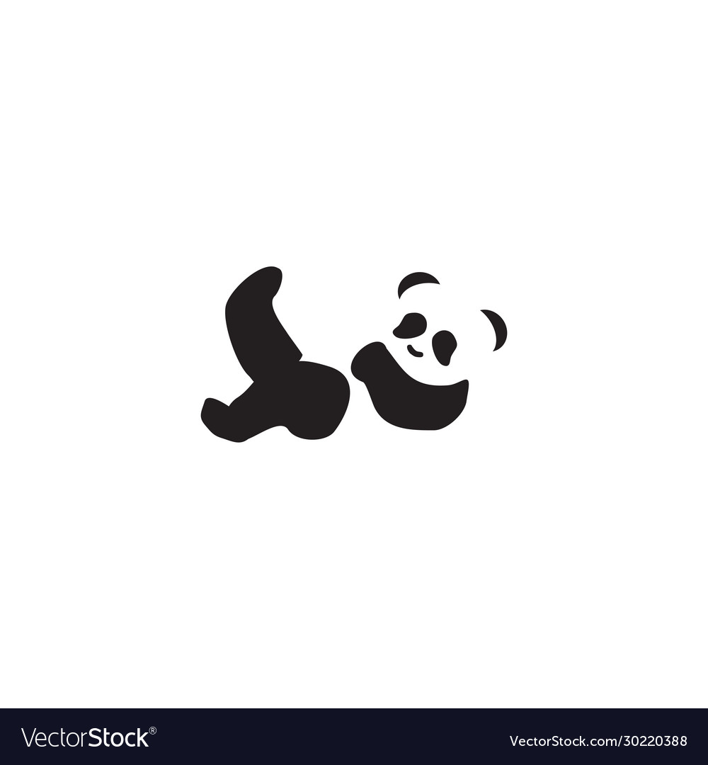 Panda icon logo design template Royalty Free Vector Image