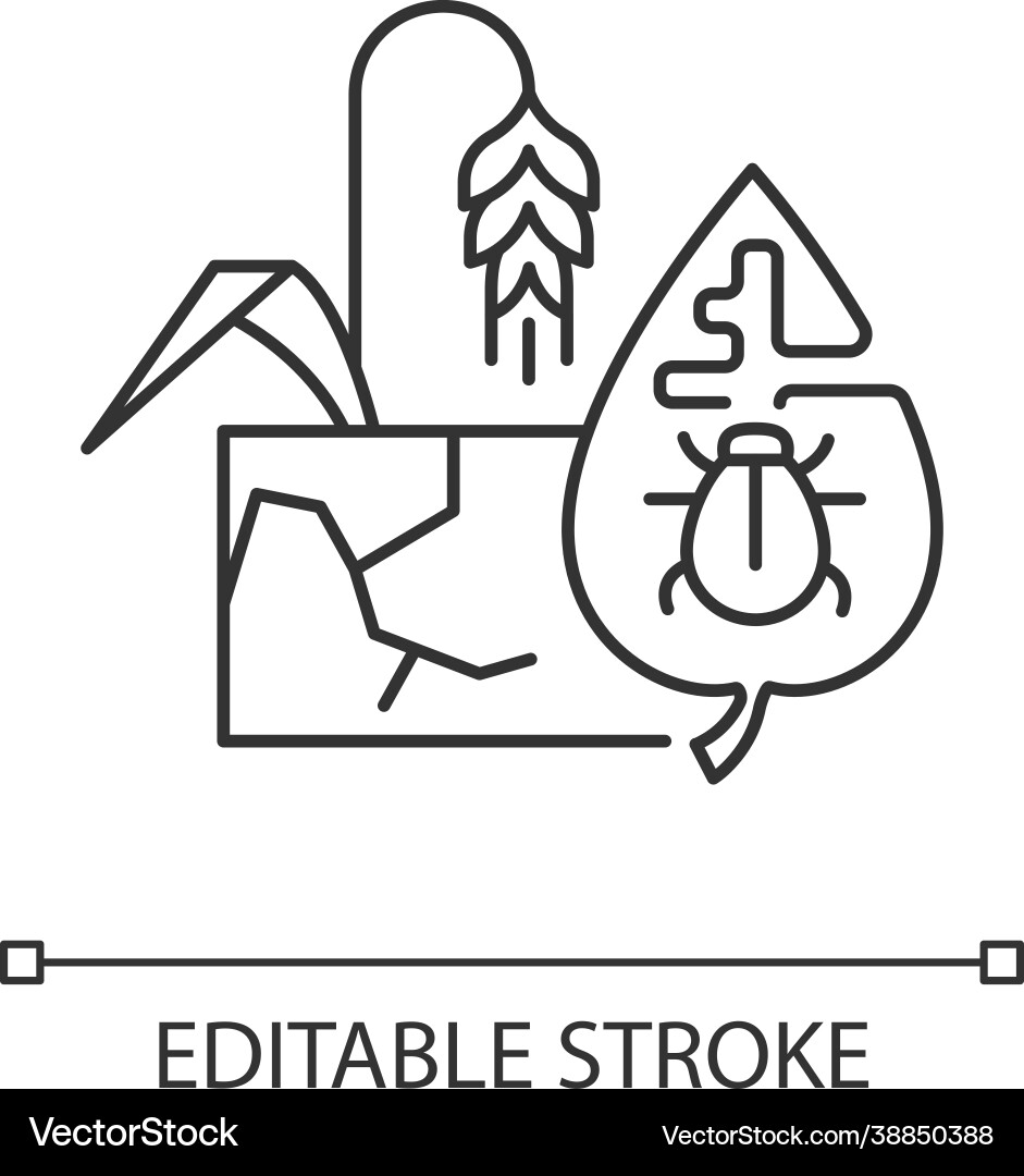 Production risks linear icon Royalty Free Vector Image