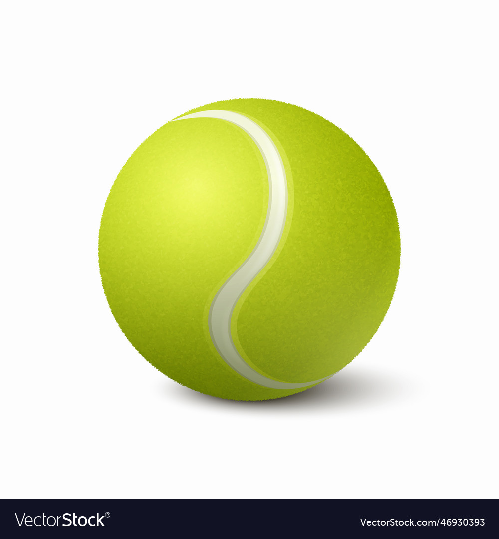 3d realistic green textured tennis ball Royalty Free Vector