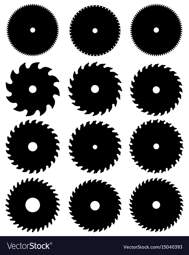 Circular Saw Blades Royalty Free Vector Image - VectorStock