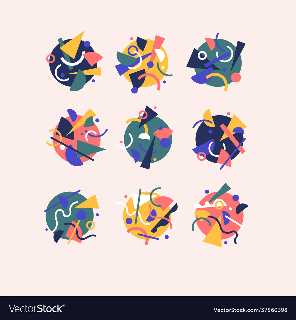 A set abstract design backgrounds vector image A set abstract design backgrounds