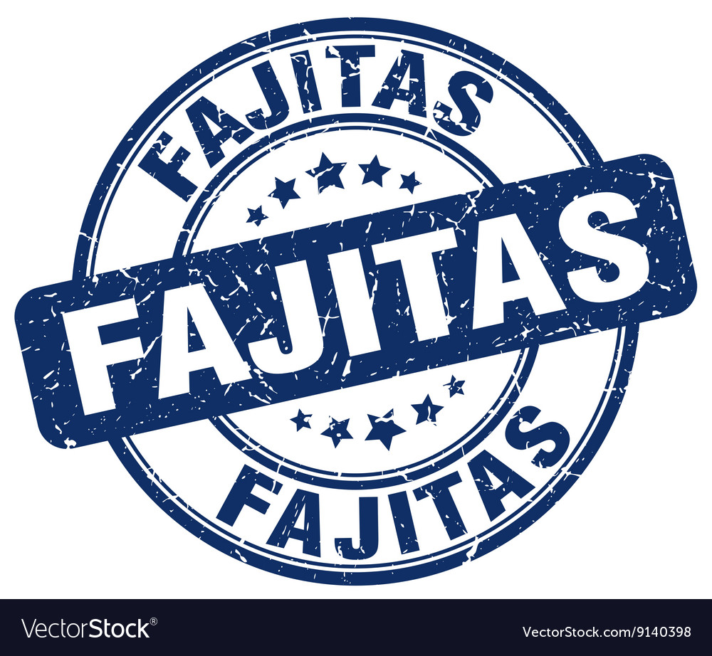 Fajitas blue grunge round vintage rubber stamp Vector Image