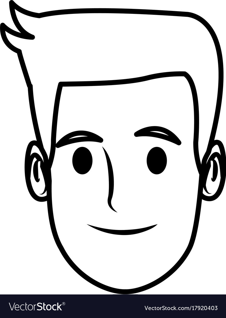 Man face cartoon Royalty Free Vector Image - VectorStock