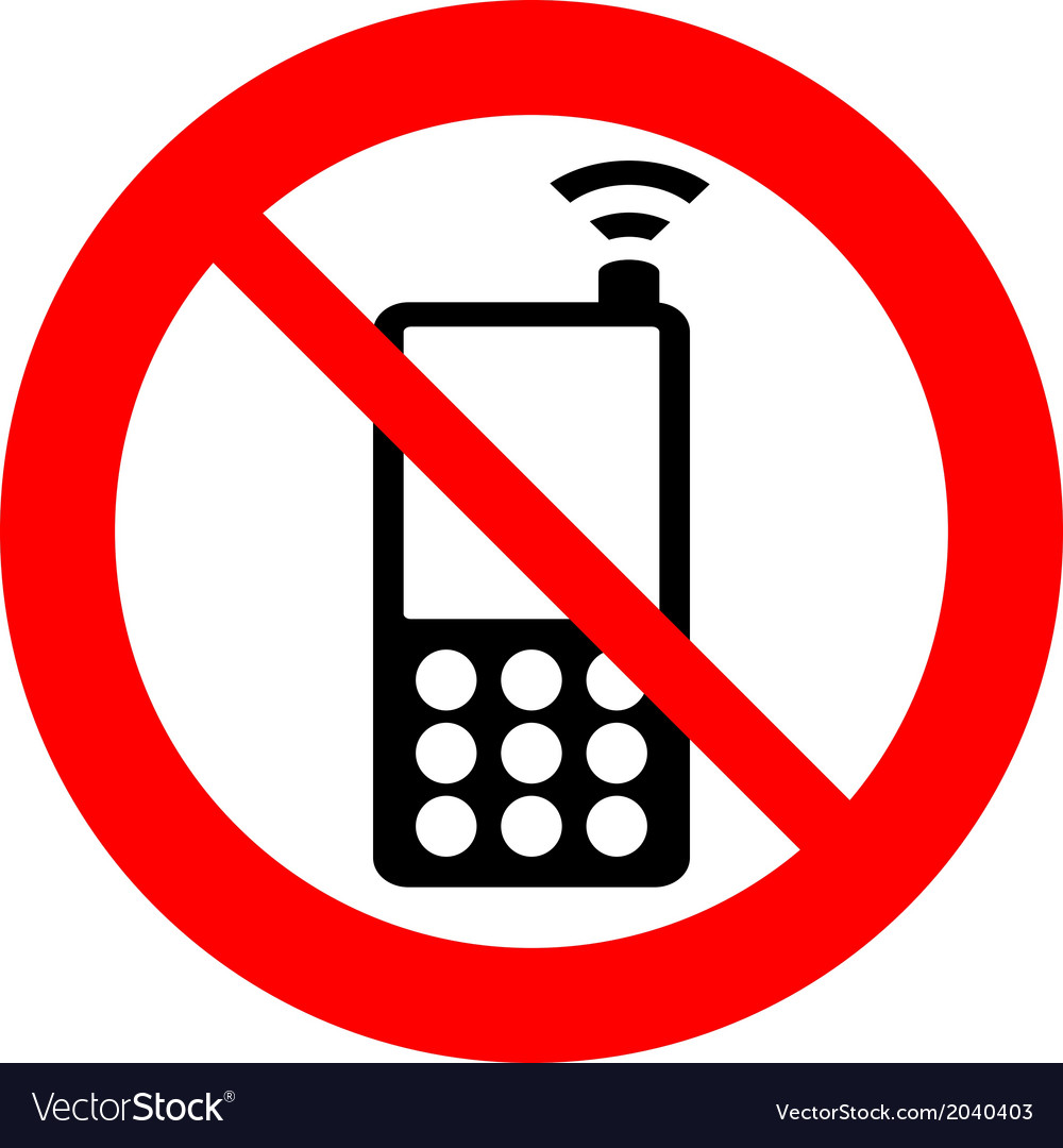 No phone Royalty Free Vector Image - VectorStock