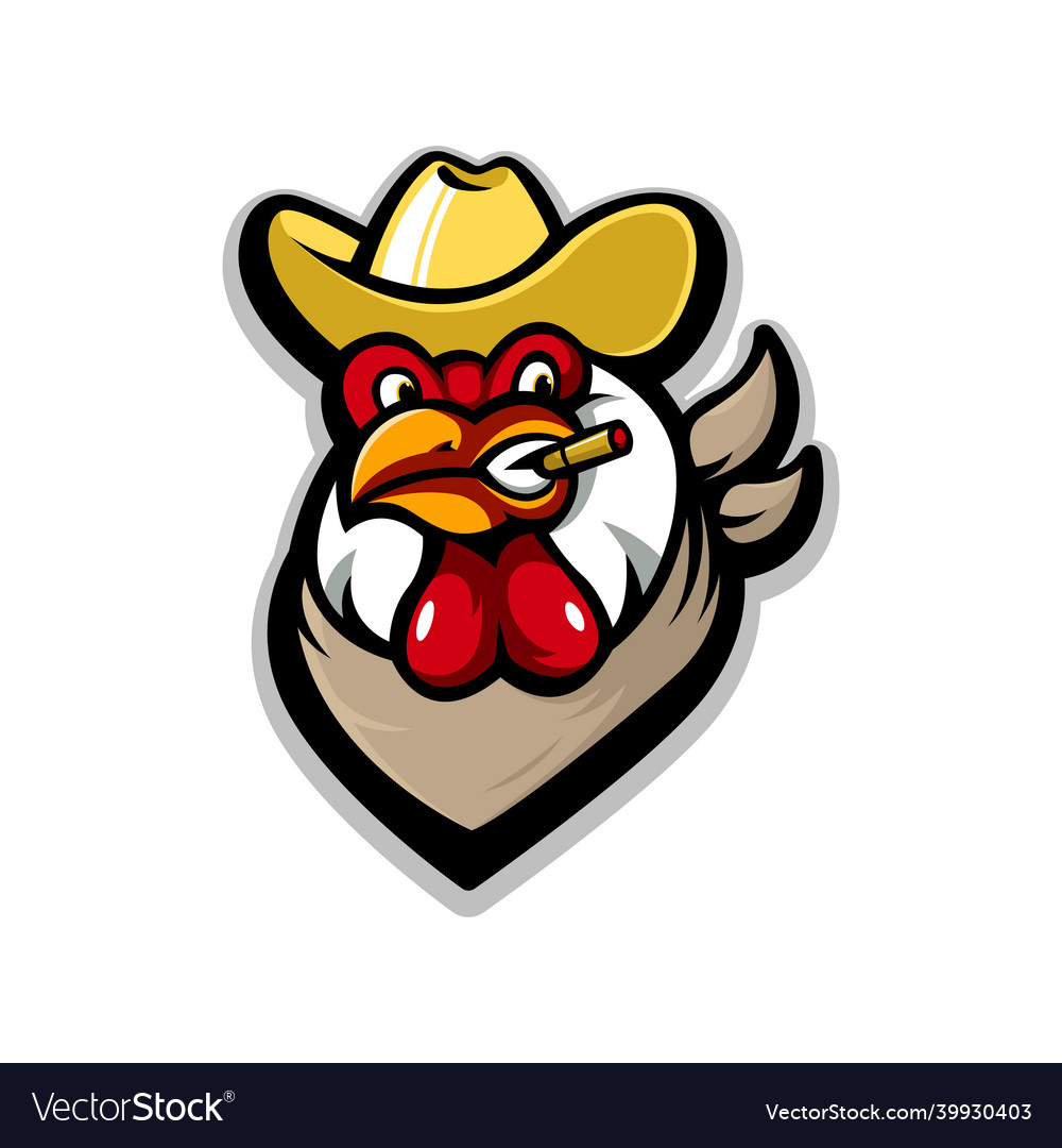 Rooster cowboy vector image Rooster cowboy