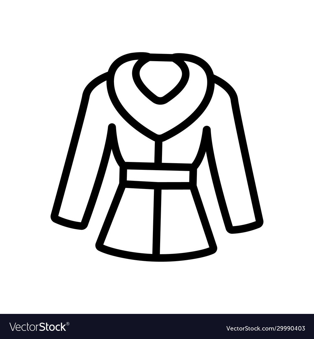 Warm jacket icon isolated contour symbol Vector Image