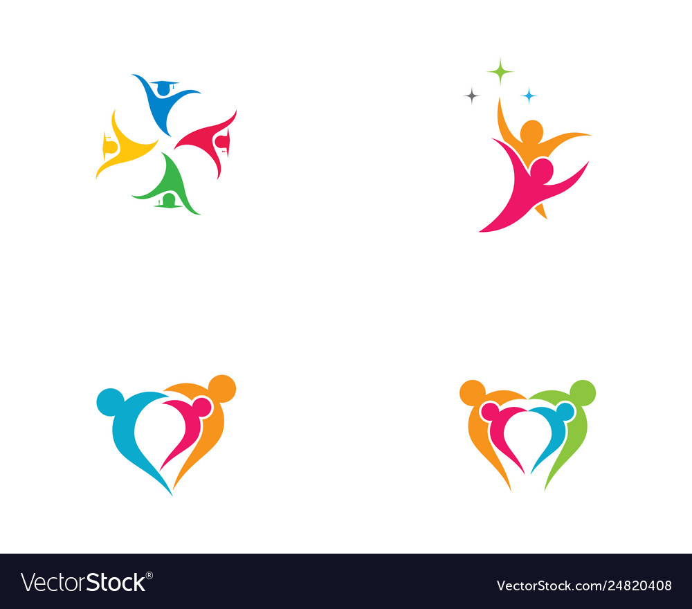Community care symbol design Royalty Free Vector Image