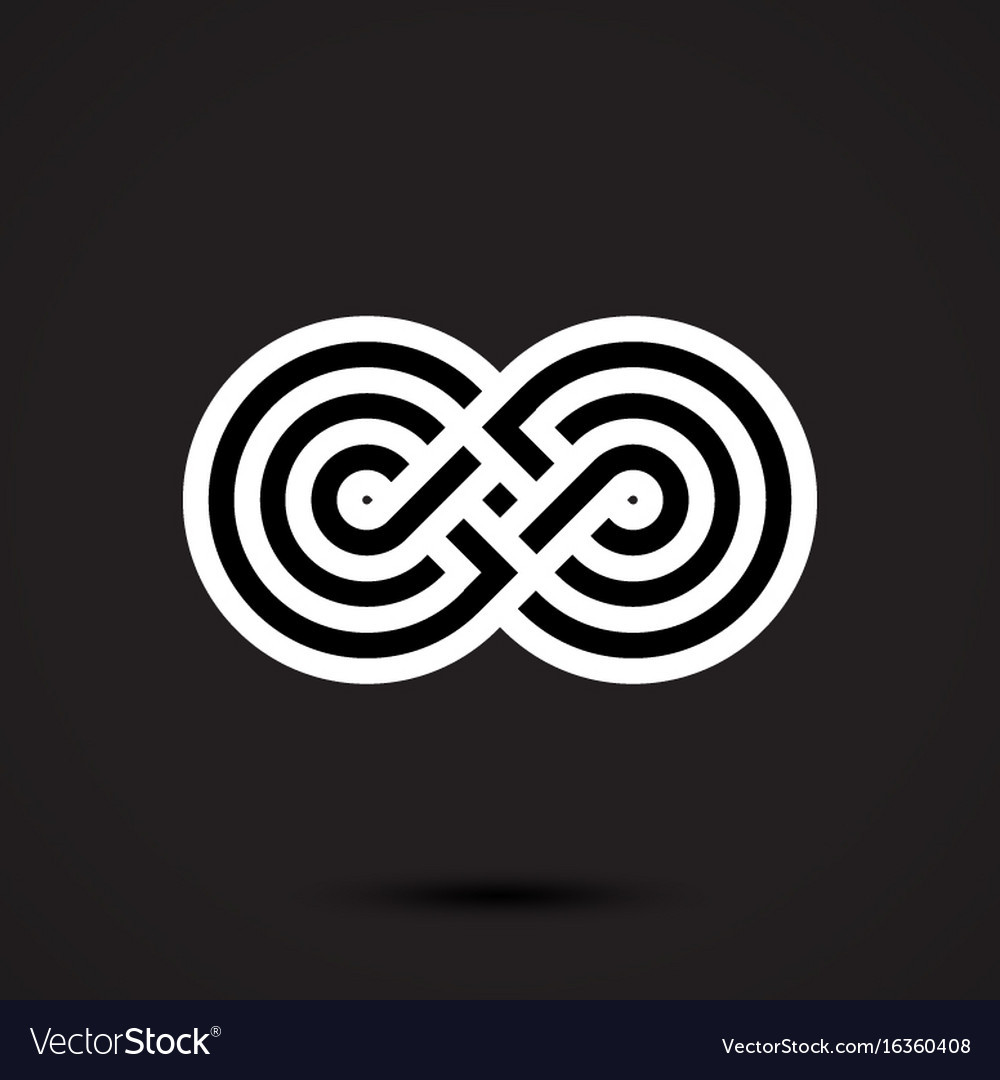 Infinity symbol icon Royalty Free Vector Image