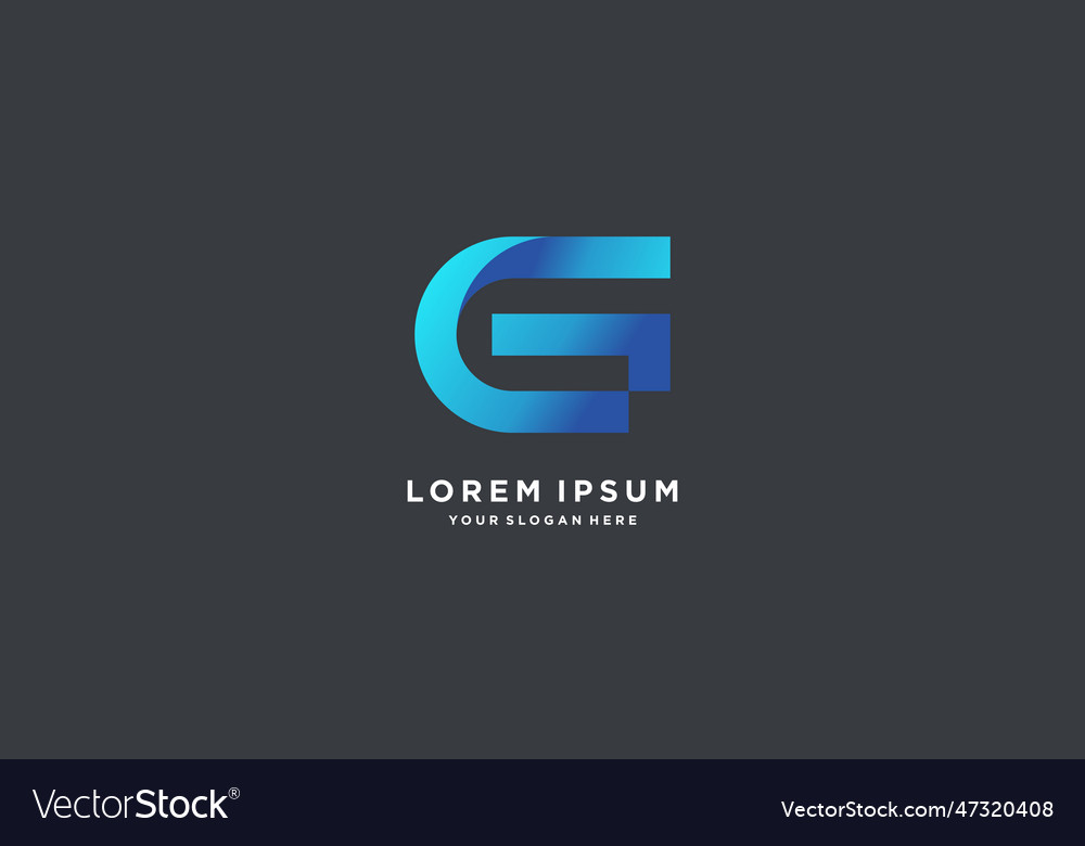 Monogram logo initial letter g with gradient Vector Image