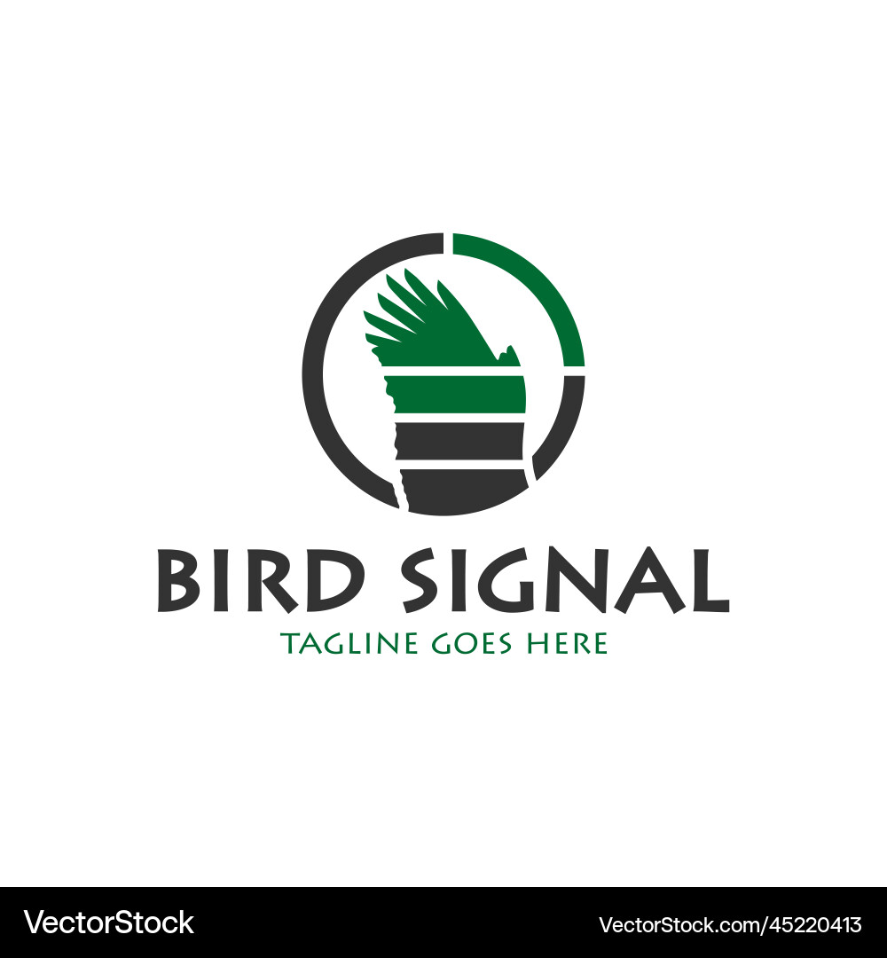 Eagle wings logo design Royalty Free Vector Image