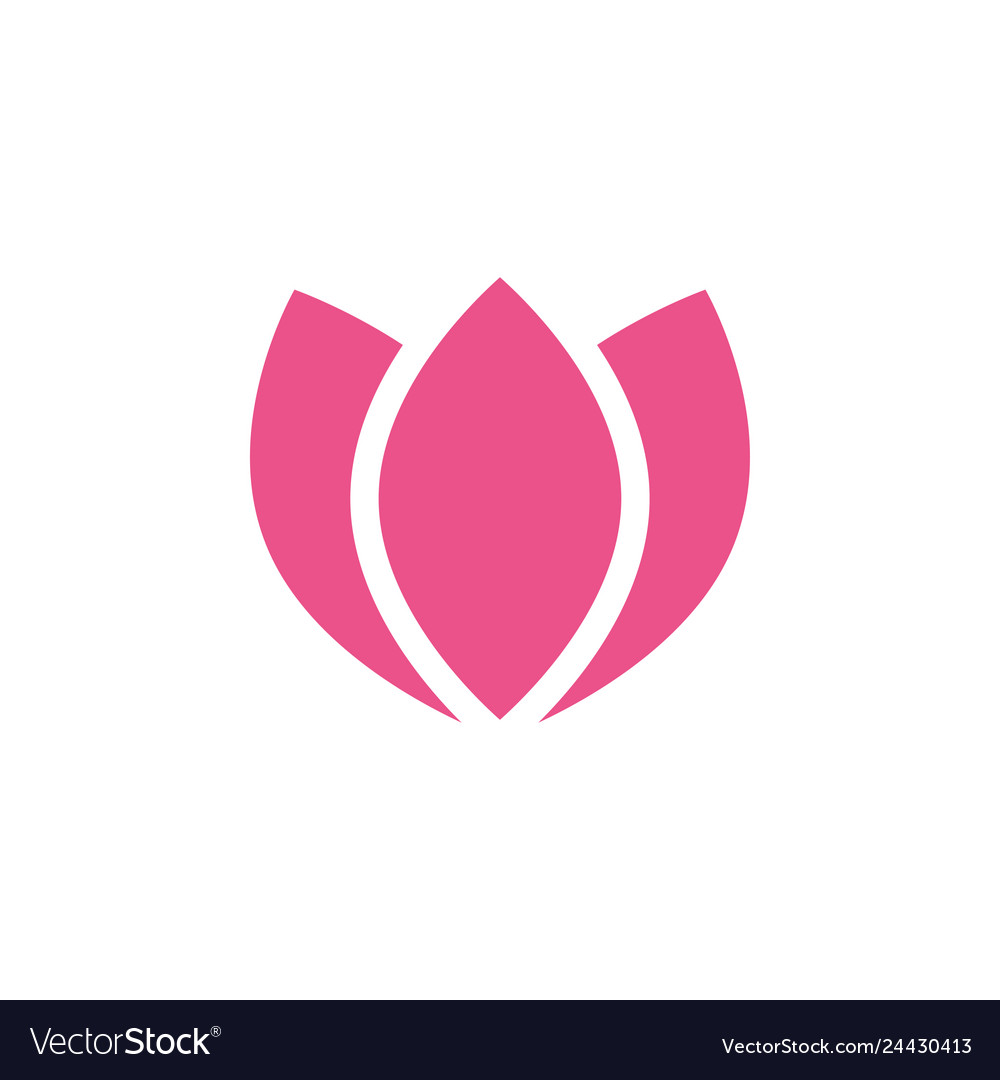 Pink lotus icon design template isolated Vector Image