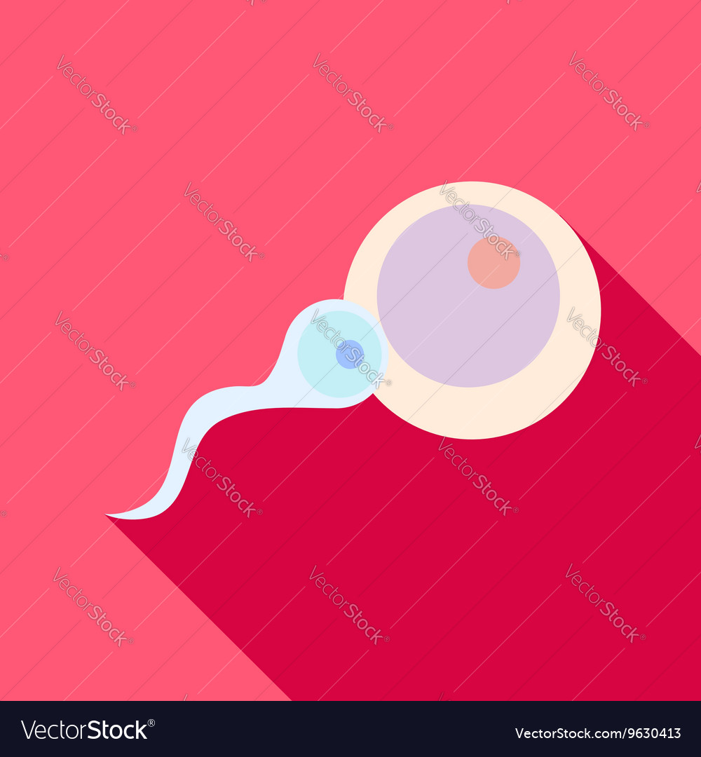 Sperm Cell And Male Fertility Icon Flat Style Vector Image