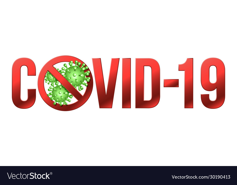 The Word Covid-19 With Coronavirus Icon 2019 Vector Image