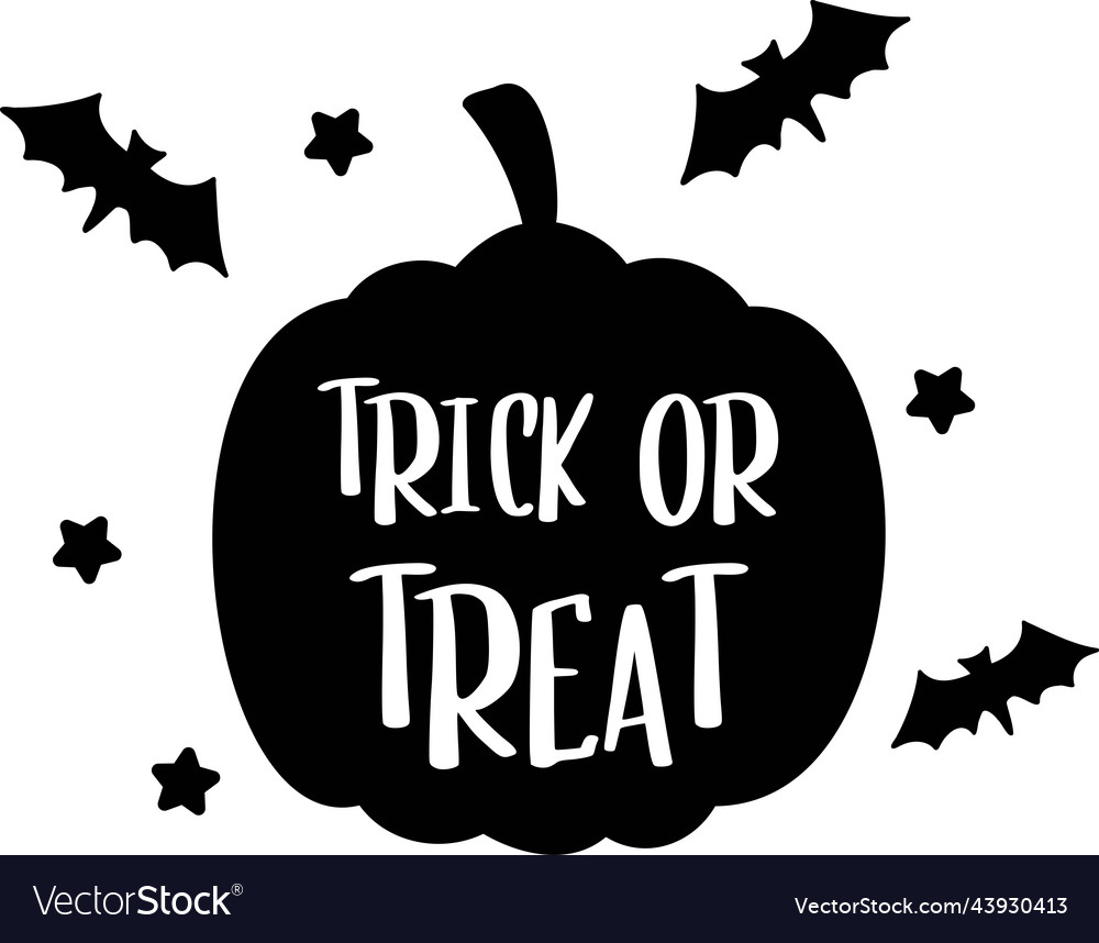 Trick or treat lettering Royalty Free Vector Image