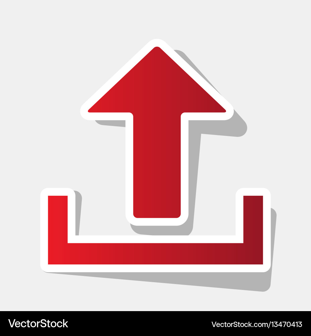 Upload sign new year reddish Royalty Free Vector Image