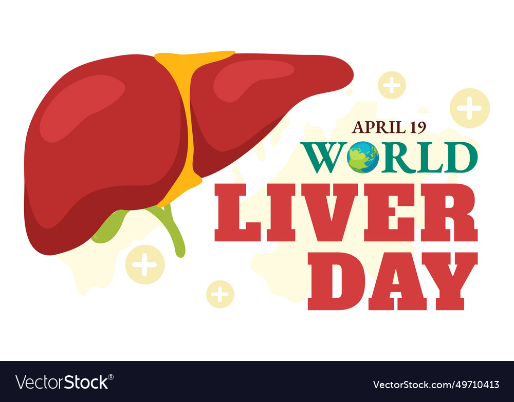 World liver day on april 19th to raise global Vector Image