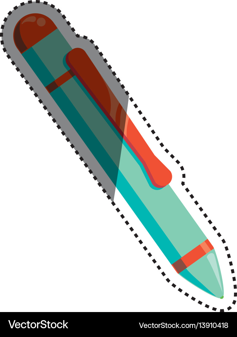 Pen ballpoint office Royalty Free Vector Image