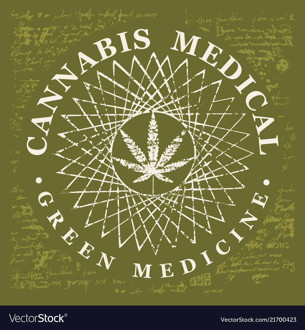 Banner for medical marijuana with cannabis leaf