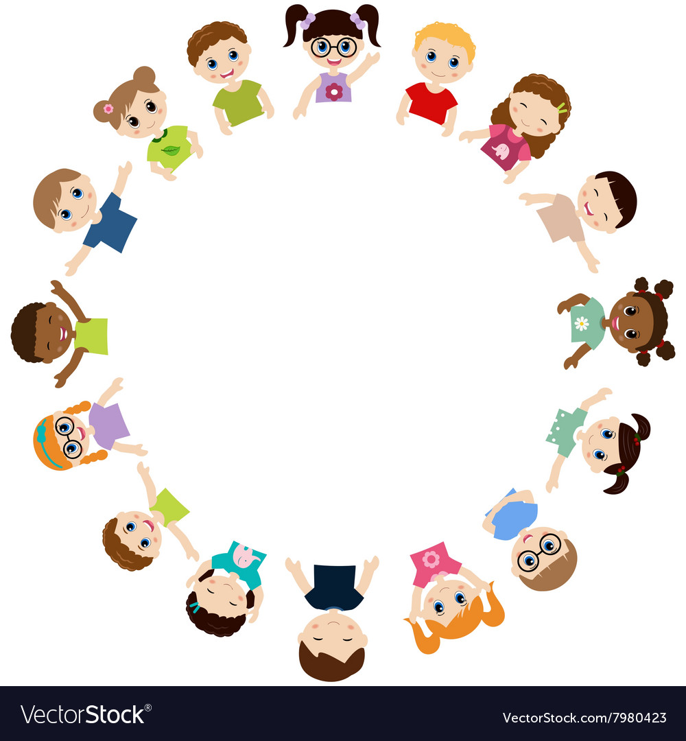 Blank poster with kids Royalty Free Vector Image