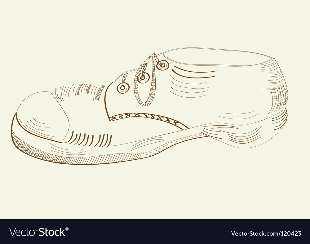 Boot drawing Royalty Free Vector Image - VectorStock