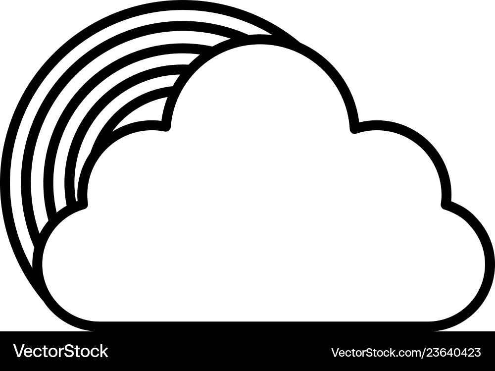 Cloud and rainbow design Royalty Free Vector Image