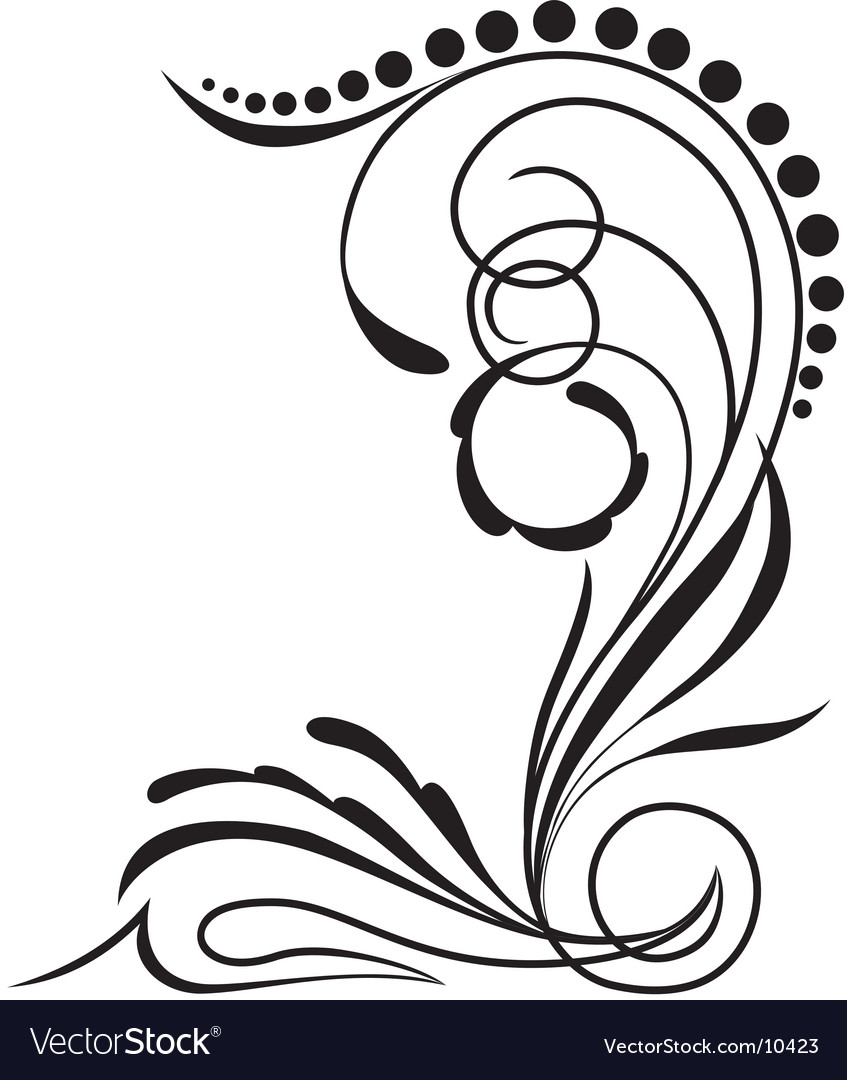 curl ornamental royalty free vector image vectorstock