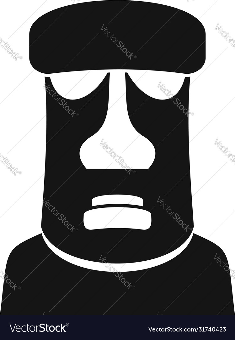 Free Moai Icon - Download in Colored Outline Style