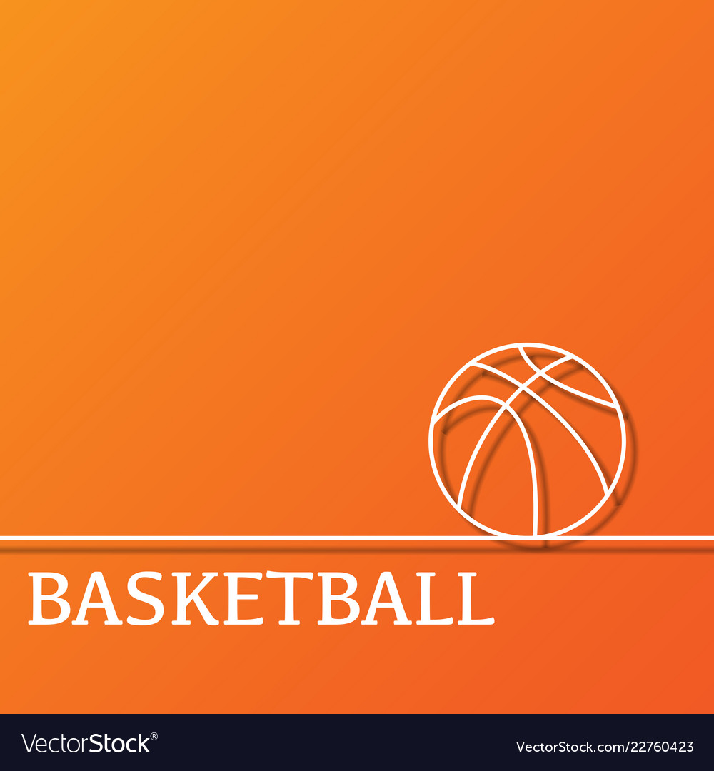 Outline basketball background Royalty Free Vector Image