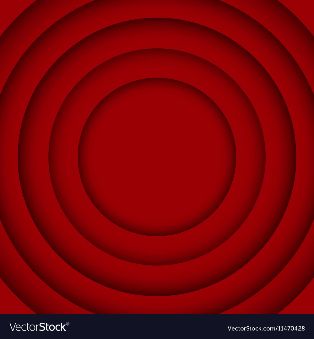 Concentric red6 circle red background Royalty Free Vector