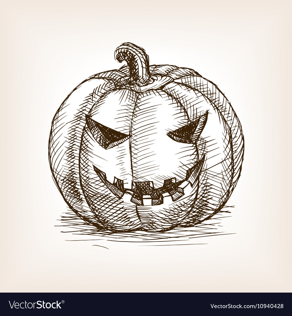 Jack o lantern sketch