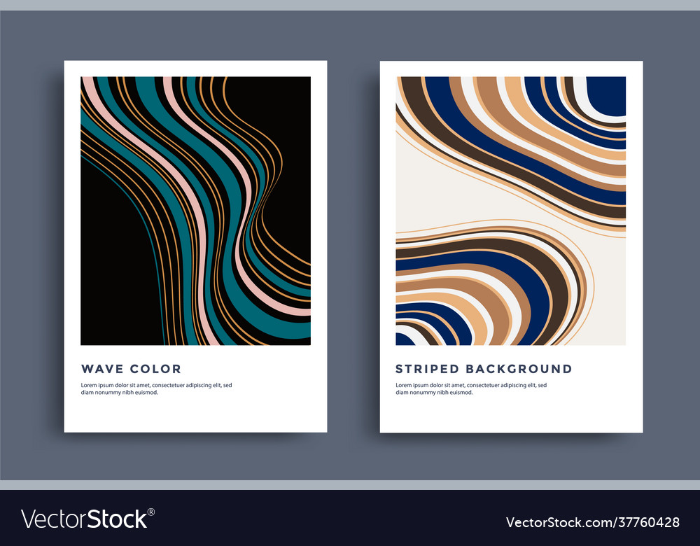 Modern poster design with striped line pattern vector image Modern poster design with striped line pattern
