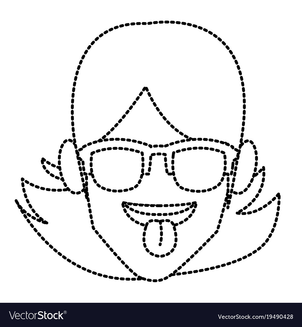 Woman with sunglasses and tongue out Royalty Free Vector