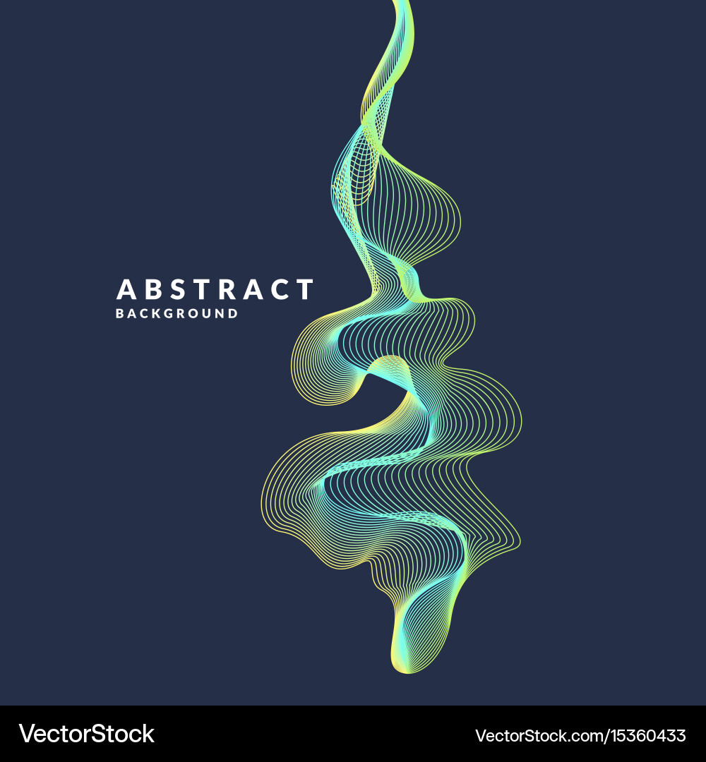 Abstract background with a dynamic waves lines Vector Image