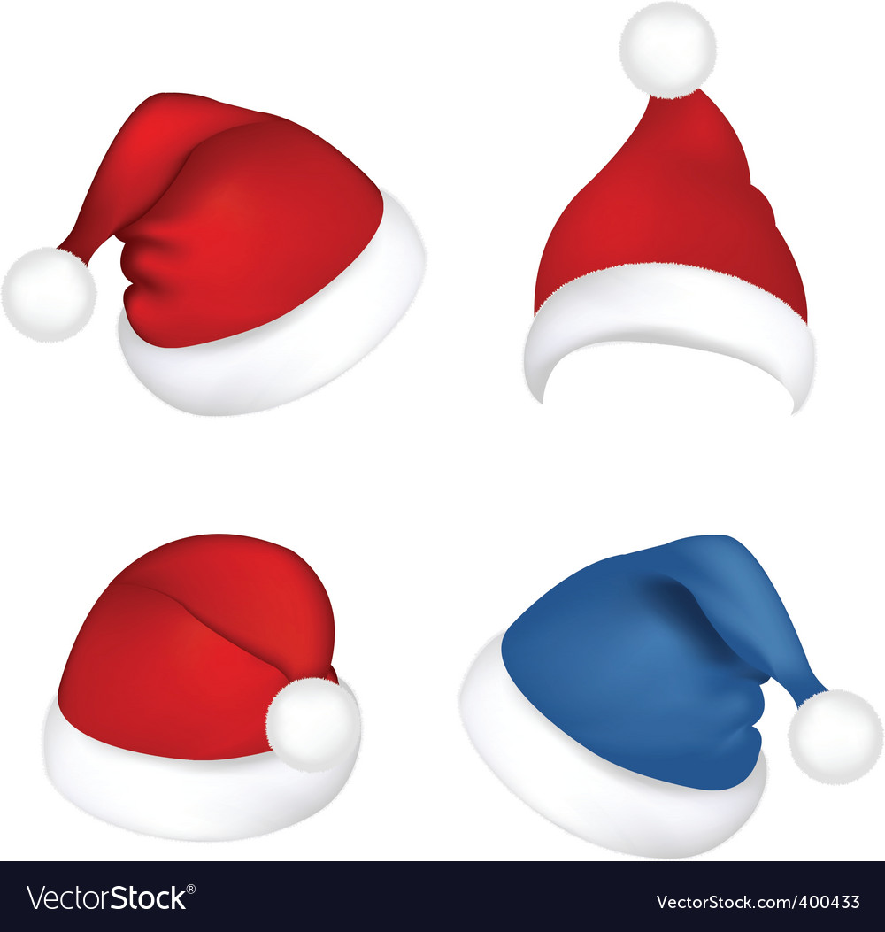 Santa claus hats Royalty Free Vector Image - VectorStock