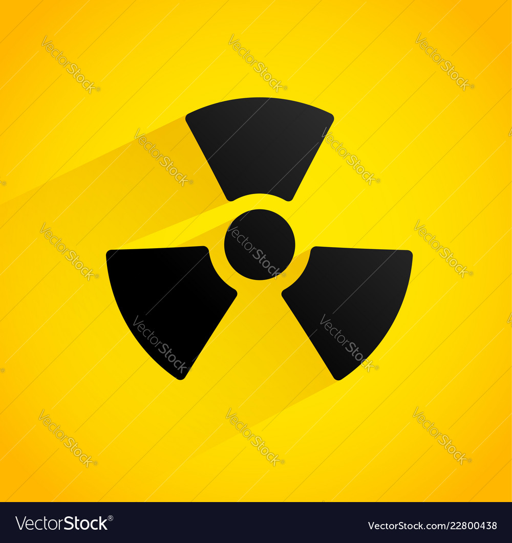 Background With Radiation Symbol Shadow Royalty Free Vector