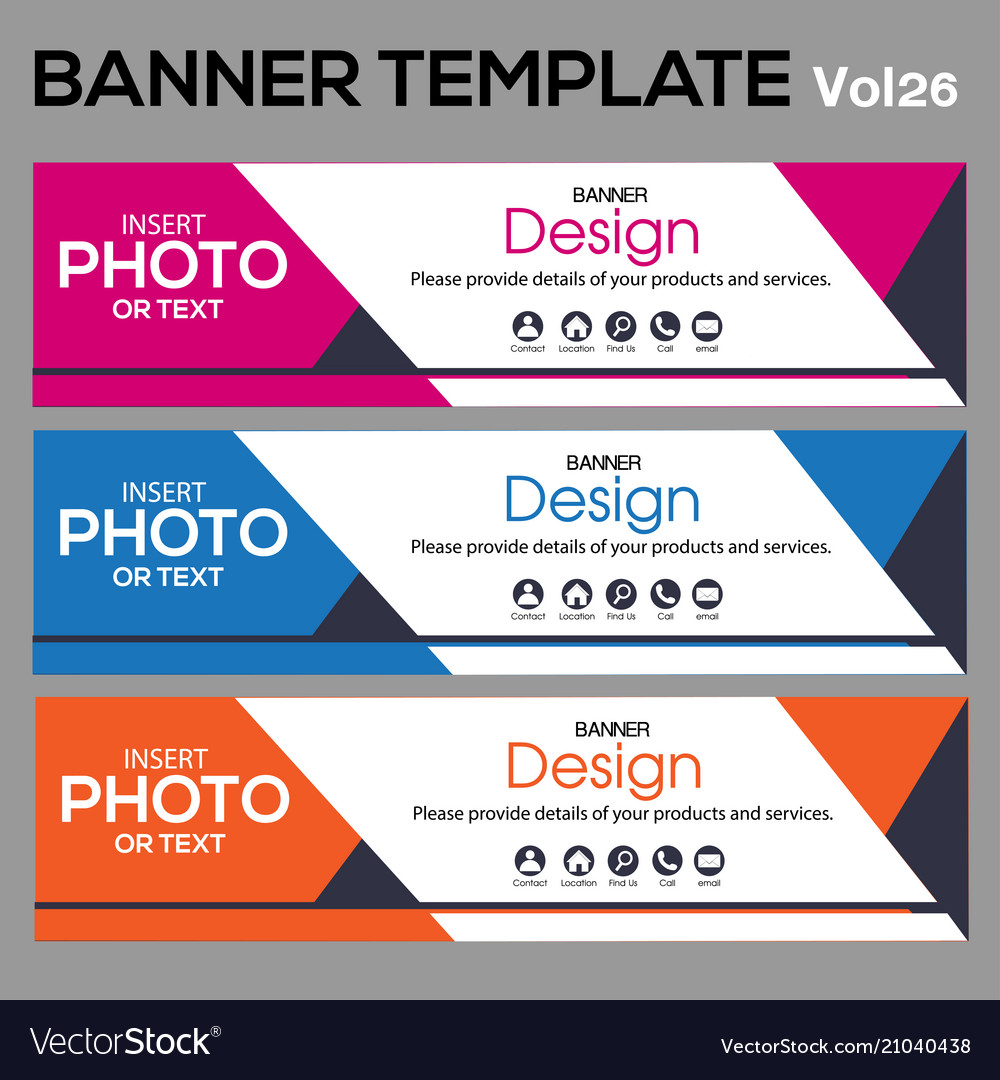 Banner Template For Web Design Royalty Free Vector Image