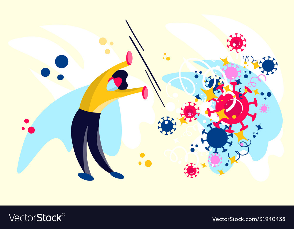 Coronavirus second wave concept Royalty Free Vector Image