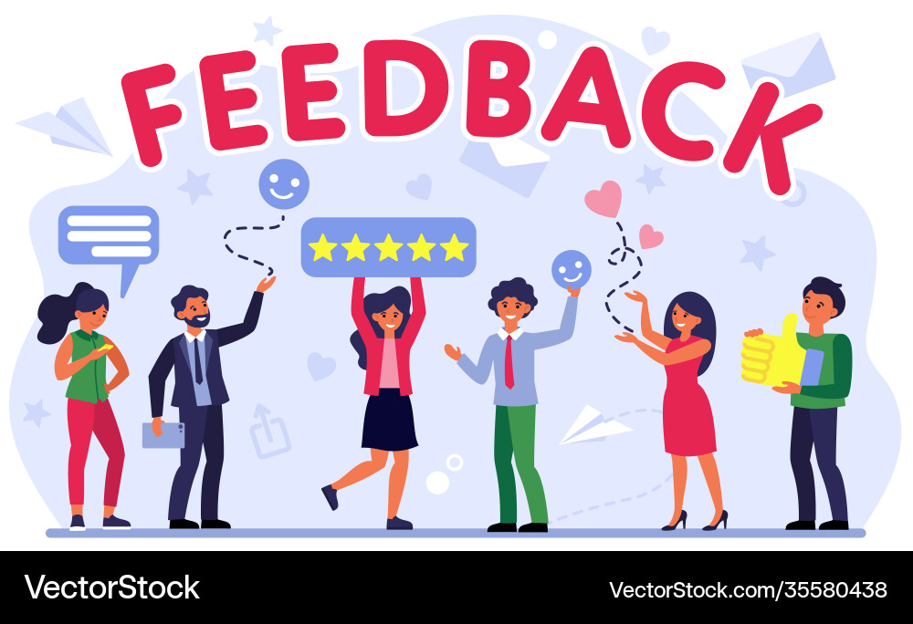 Customer feedback assessment flat Royalty Free Vector Image