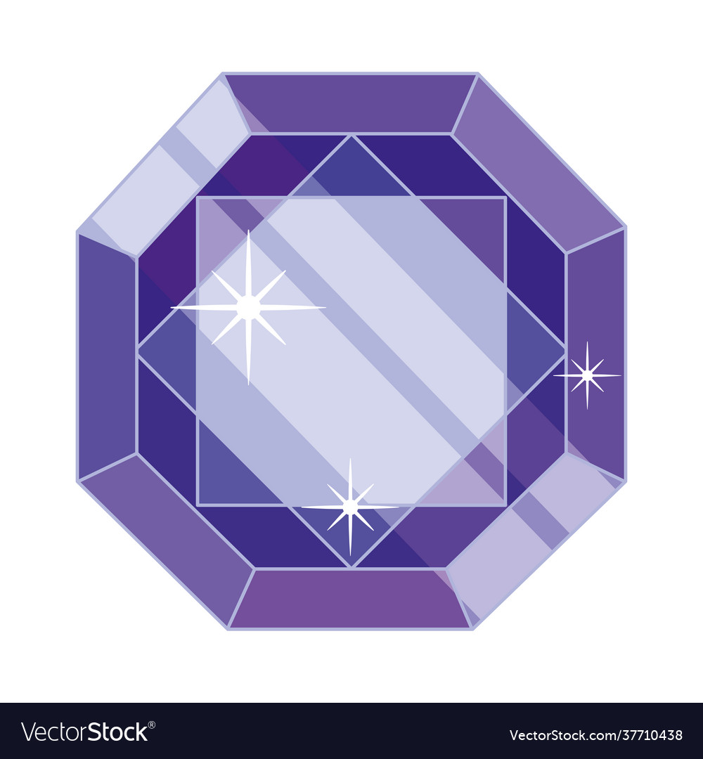 Purple crystal icon Royalty Free Vector Image - VectorStock