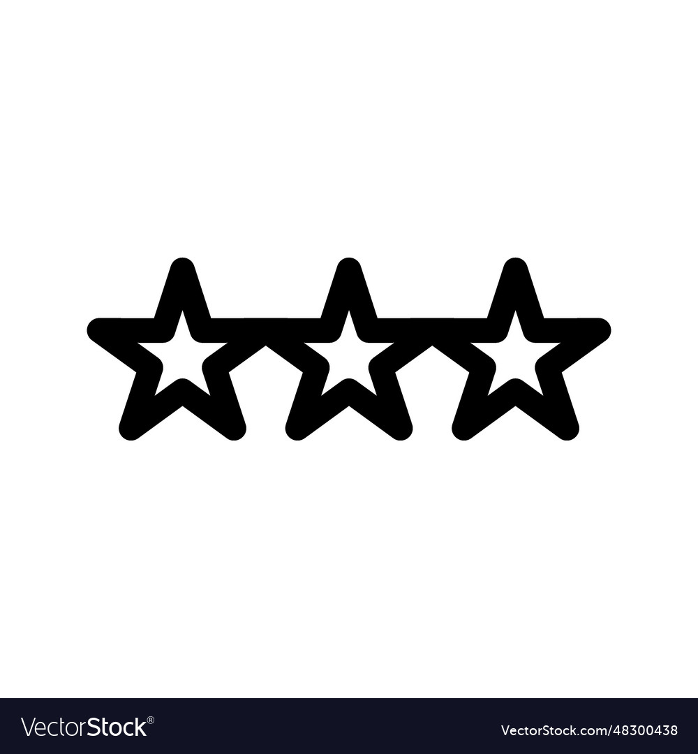 Three stars icon Royalty Free Vector Image - VectorStock